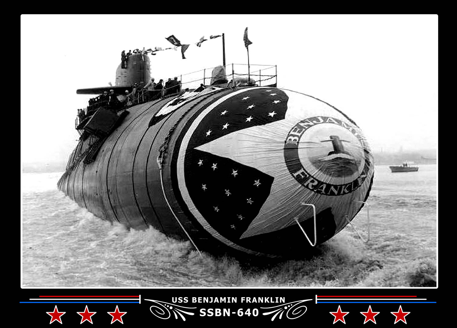 USS Benjamin Franklin SSBN-640 Canvas Photo Print