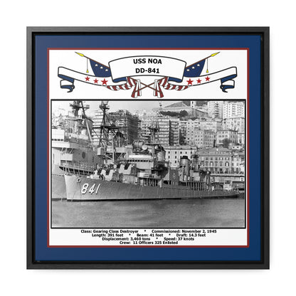 USS Noa DD-841 Navy Floating Frame Photo Front View