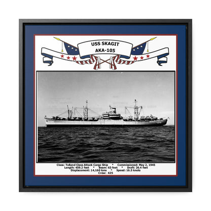 USS Skagit AKA-105 Navy Floating Frame Photo Front View