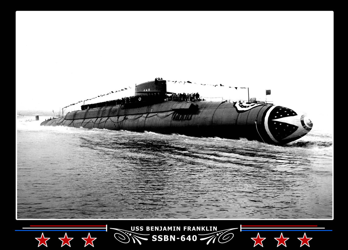 USS Benjamin Franklin SSBN-640 Canvas Photo Print