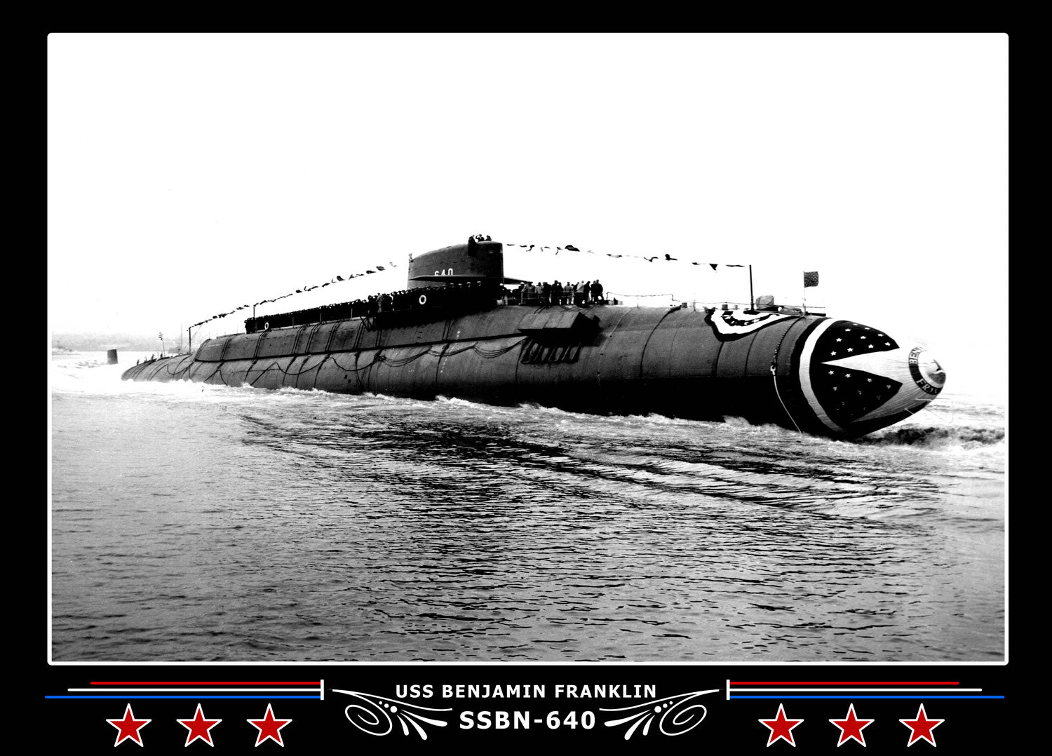 USS Benjamin Franklin SSBN-640 Canvas Photo Print