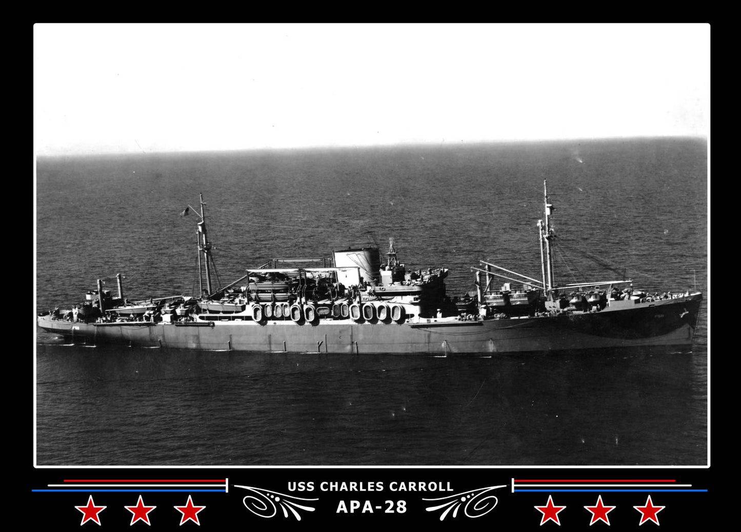 USS Charles Carroll APA28 Canvas Photo Print
