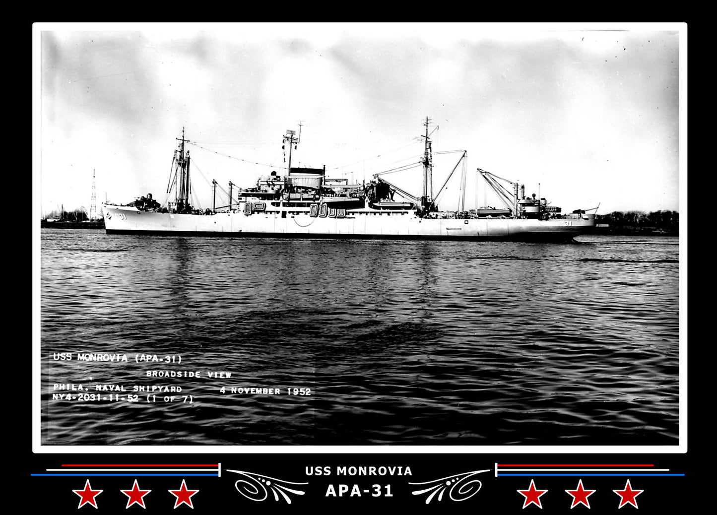 USS Monrovia APA31 Canvas Photo Print