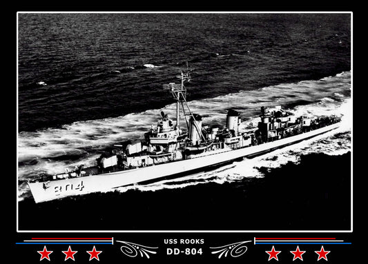 USS Rooks DD-804 Canvas Photo Print