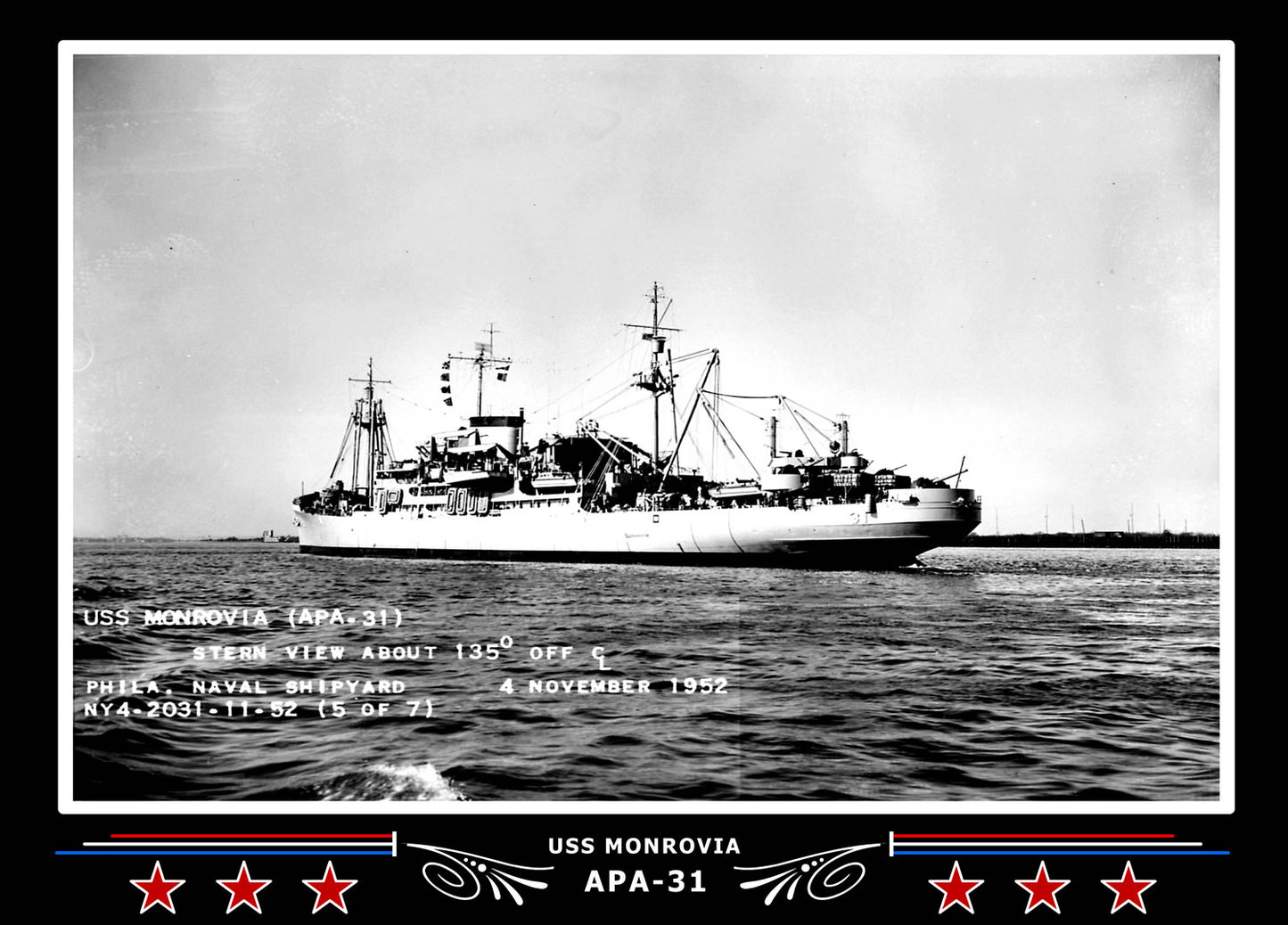 USS Monrovia APA31 Canvas Photo Print