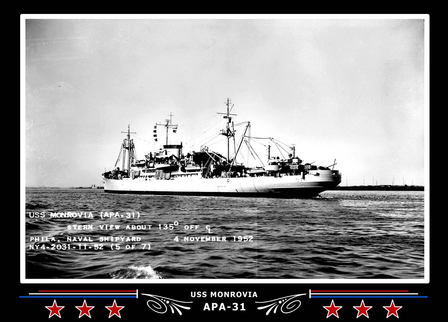 USS Monrovia APA31 Canvas Photo Print