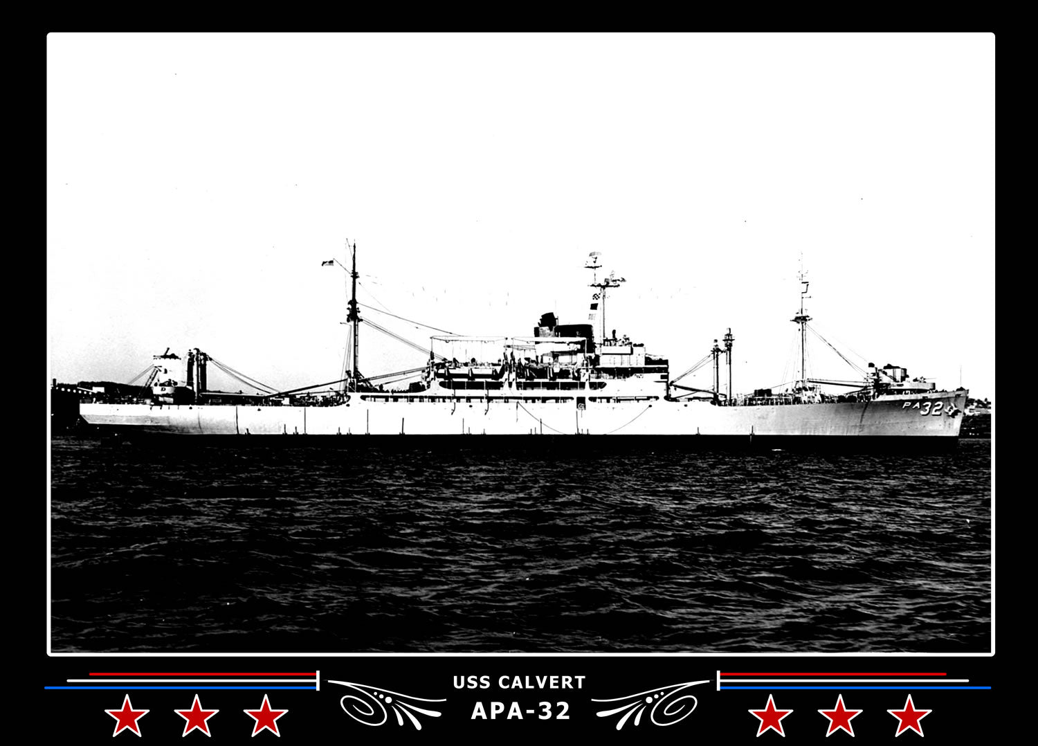 USS Calvert APA32 Canvas Photo Print
