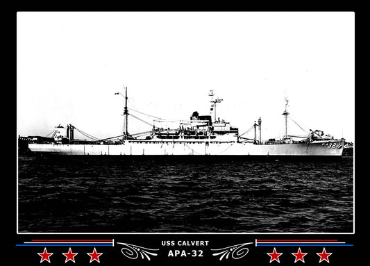 USS Calvert APA32 Canvas Photo Print