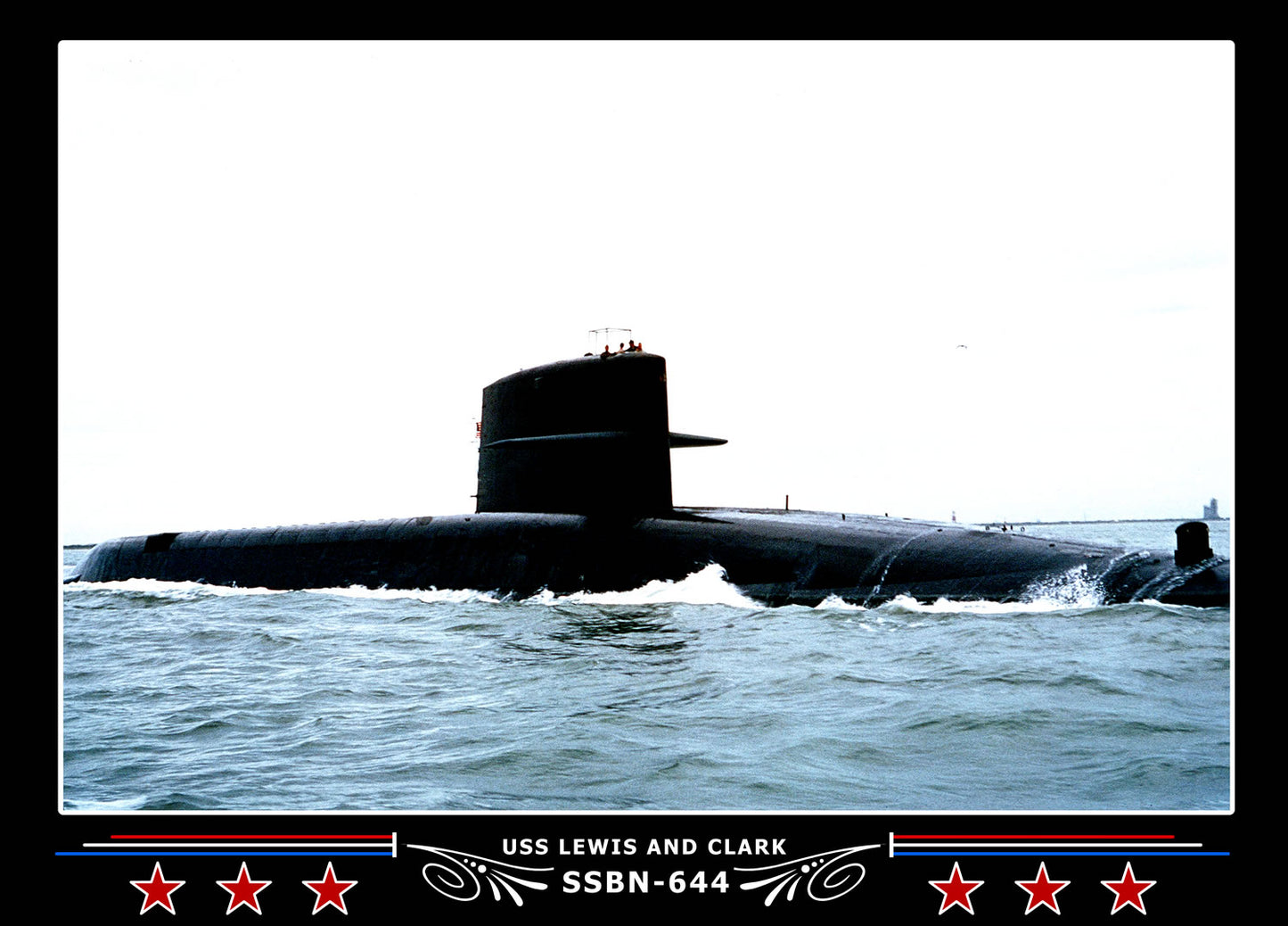 USS Lewis And Clark SSBN-644 Canvas Photo Print