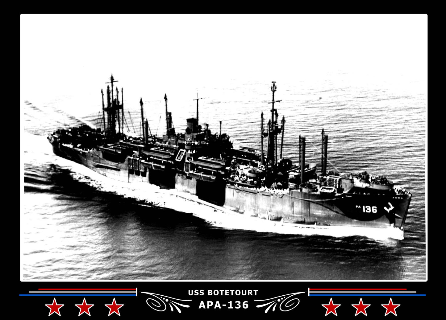 USS Botetourt APA136 Canvas Photo Print