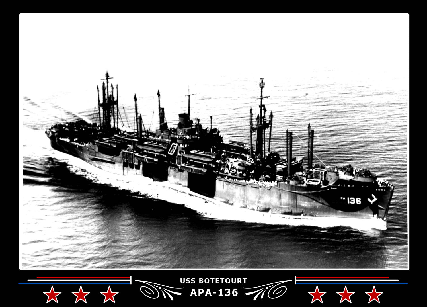 USS Botetourt APA136 Canvas Photo Print