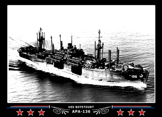 USS Botetourt APA136 Canvas Photo Print