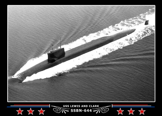 USS Lewis And Clark SSBN-644 Canvas Photo Print