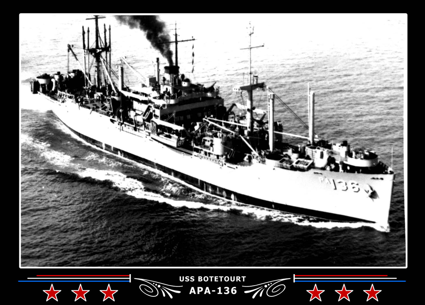 USS Botetourt APA136 Canvas Photo Print