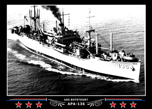 USS Botetourt APA136 Canvas Photo Print