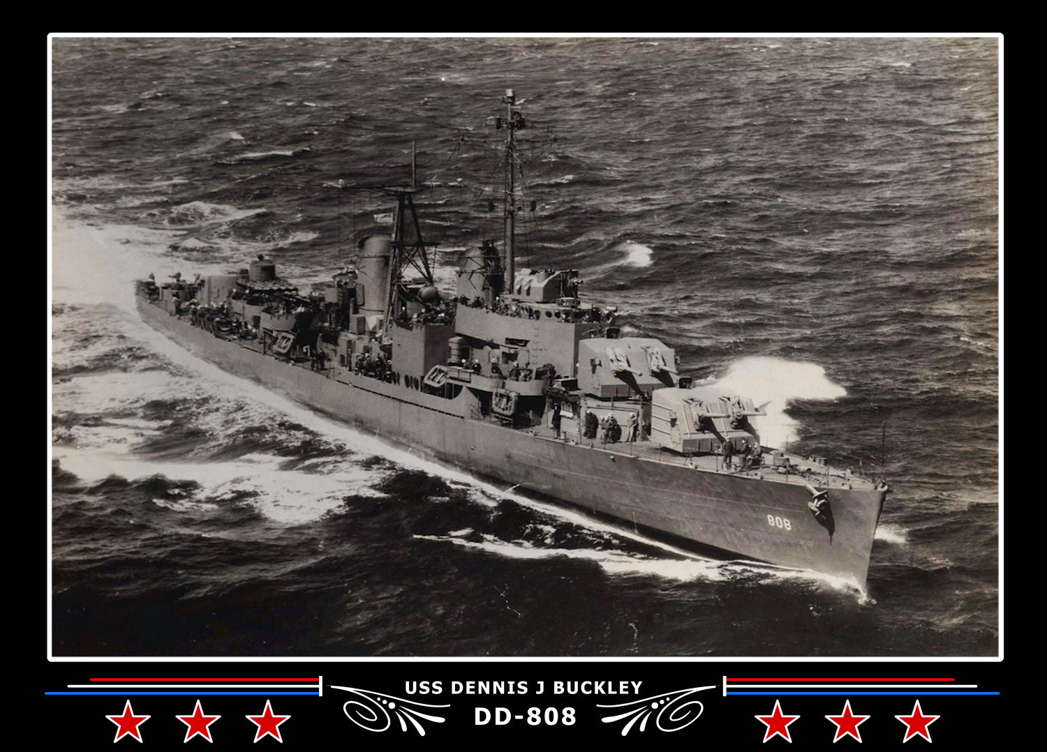 USS Dennis J Buckley DD-808 Canvas Photo Print