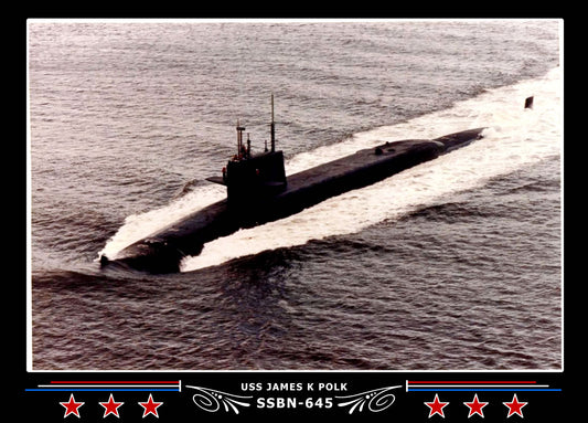 USS James K Polk SSBN-645 Canvas Photo Print