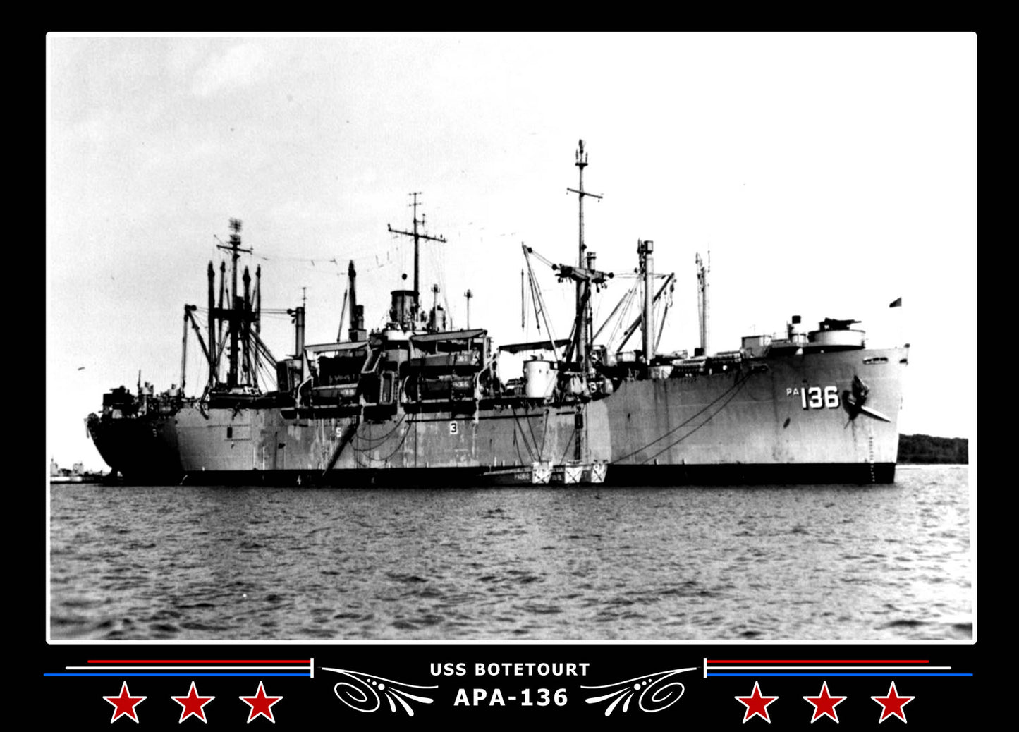 USS Botetourt APA136 Canvas Photo Print