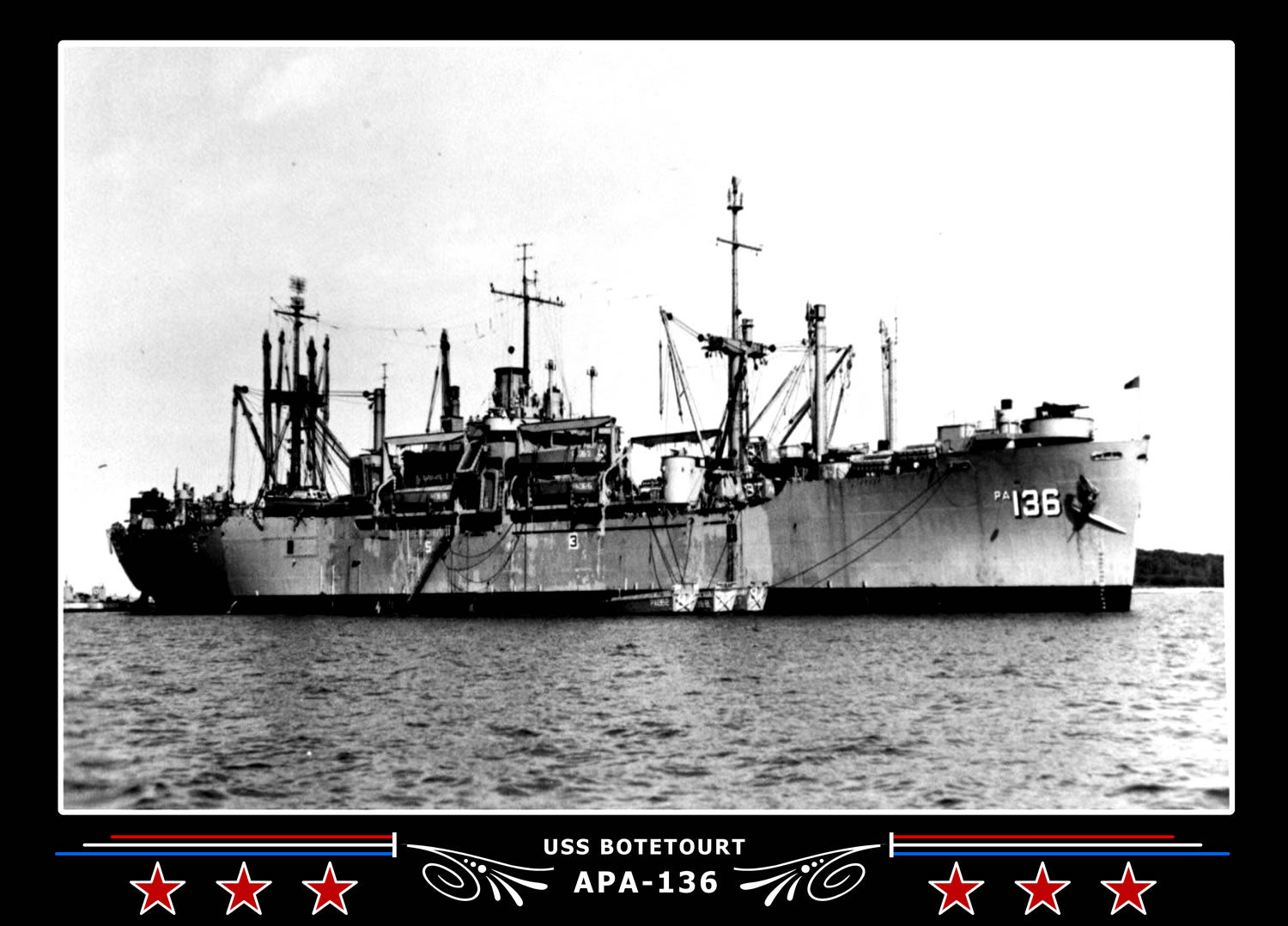 USS Botetourt APA136 Canvas Photo Print