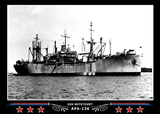 USS Botetourt APA136 Canvas Photo Print
