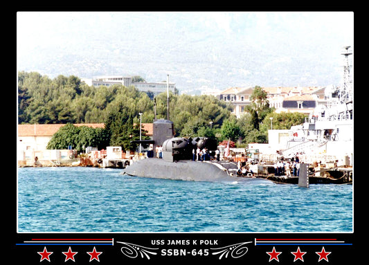 USS James K Polk SSBN-645 Canvas Photo Print
