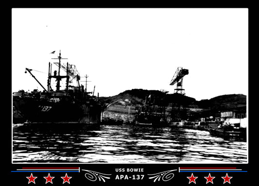USS Bowie APA137 Canvas Photo Print