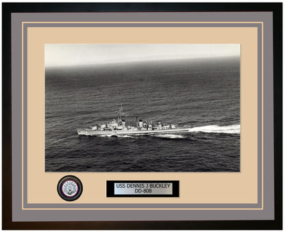 USS DENNIS J BUCKLEY DD-808 Framed Navy Ship Photo Grey