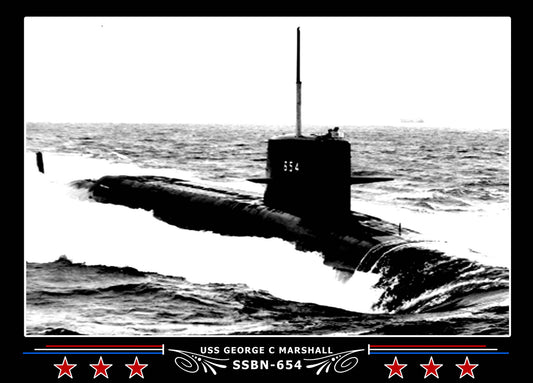USS George C Marshall SSBN-654 Canvas Photo Print