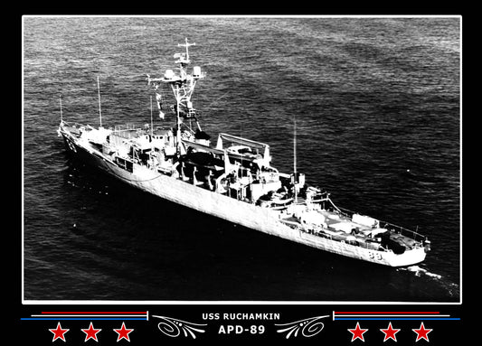 USS Ruchamkin APD89 Canvas Photo Print