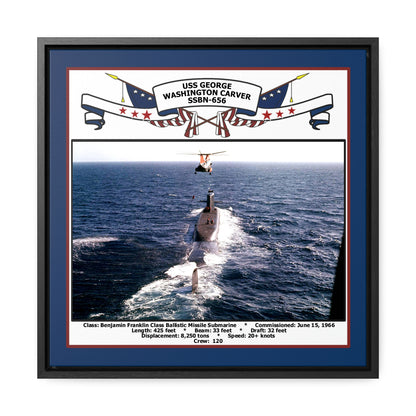 USS George Washington Carver SSBN-656 Navy Floating Frame Photo Front View