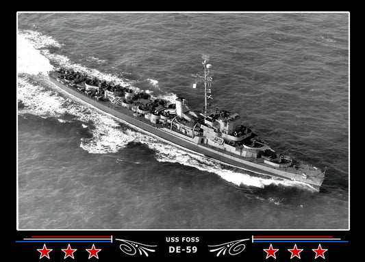 USS Foss DE-59 Canvas Photo Print
