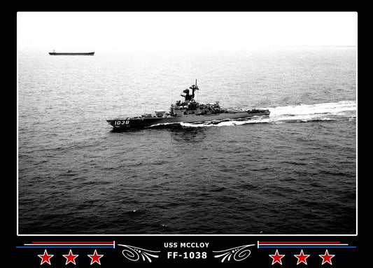 USS Mccloy FF-1038 Canvas Photo Print