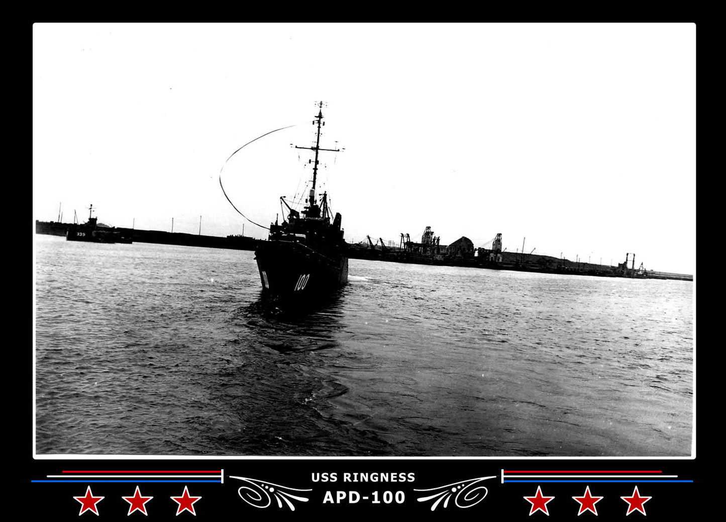 USS Ringness APD100 Canvas Photo Print