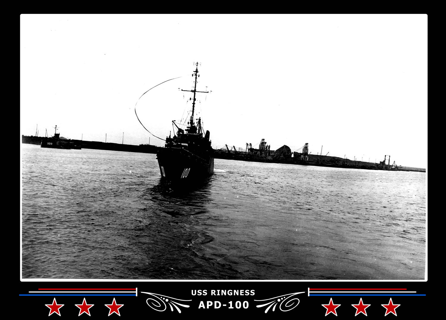 USS Ringness APD100 Canvas Photo Print