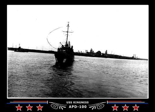 USS Ringness APD100 Canvas Photo Print