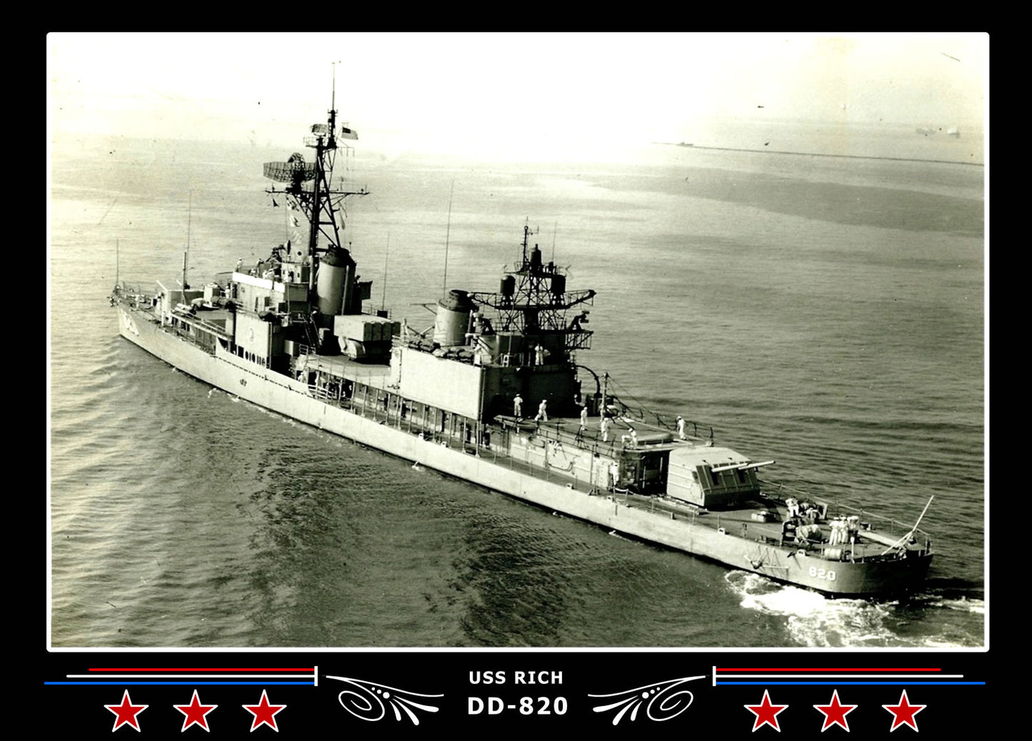 USS Rich DD-820 Canvas Photo Print