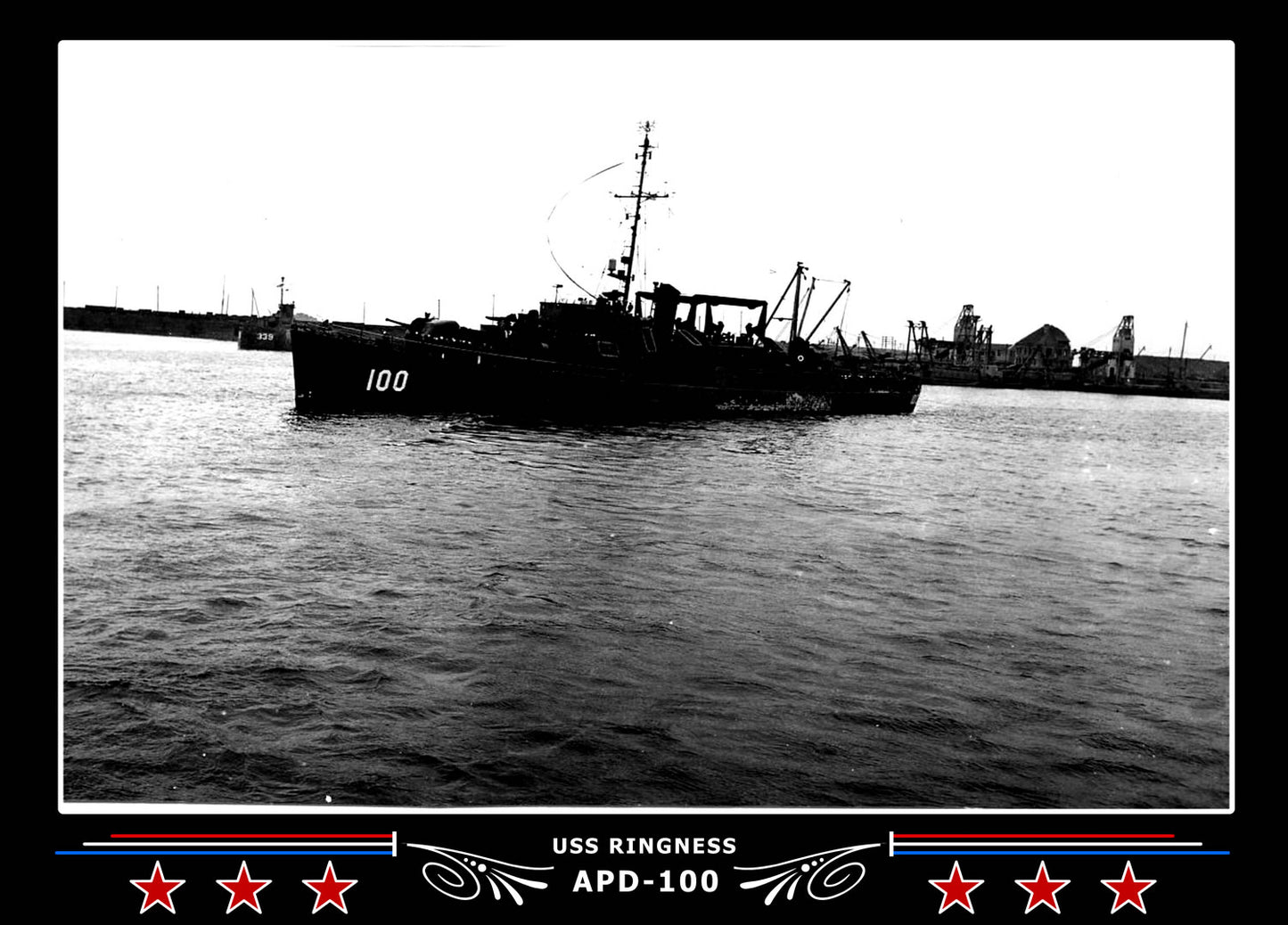 USS Ringness APD100 Canvas Photo Print