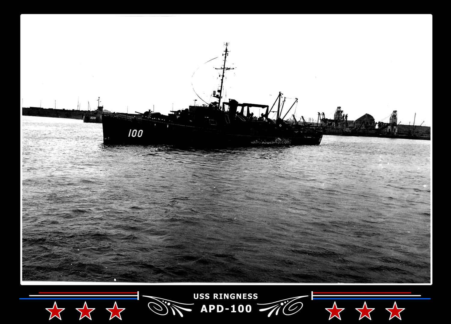USS Ringness APD100 Canvas Photo Print