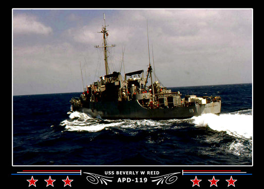 USS Beverly W Reid APD119 Canvas Photo Print