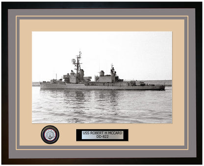 USS ROBERT H MCCARD DD-822 Framed Navy Ship Photo Grey