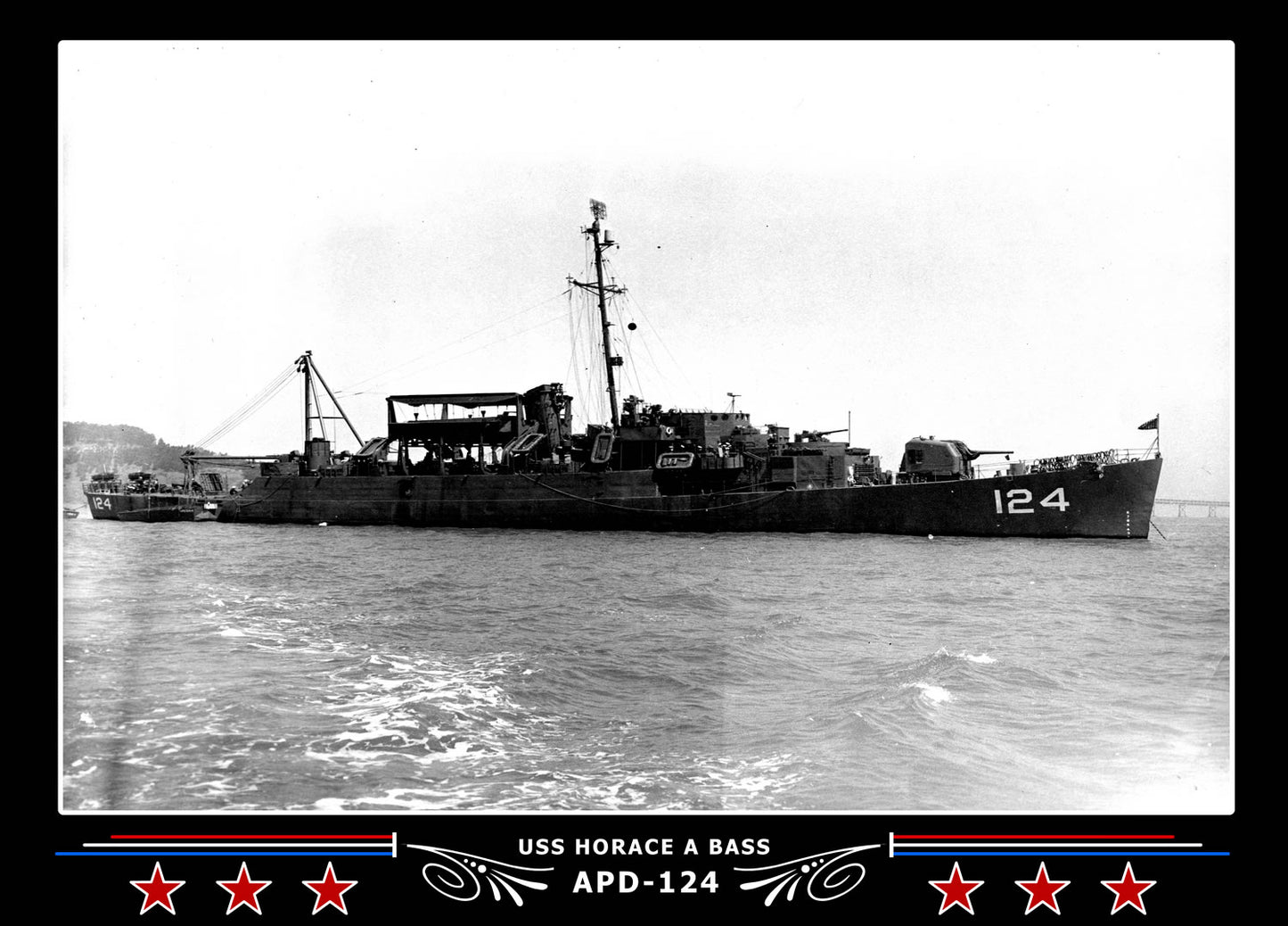 USS Horace A Bass APD124 Canvas Photo Print