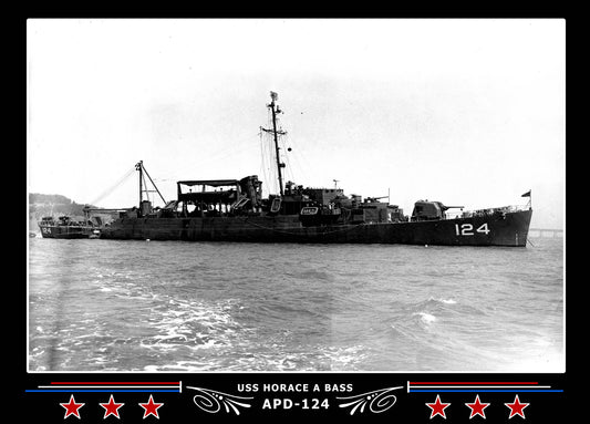USS Horace A Bass APD124 Canvas Photo Print