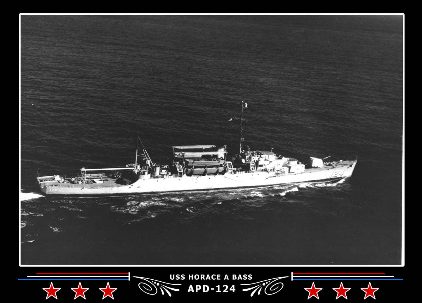 USS Horace A Bass APD124 Canvas Photo Print