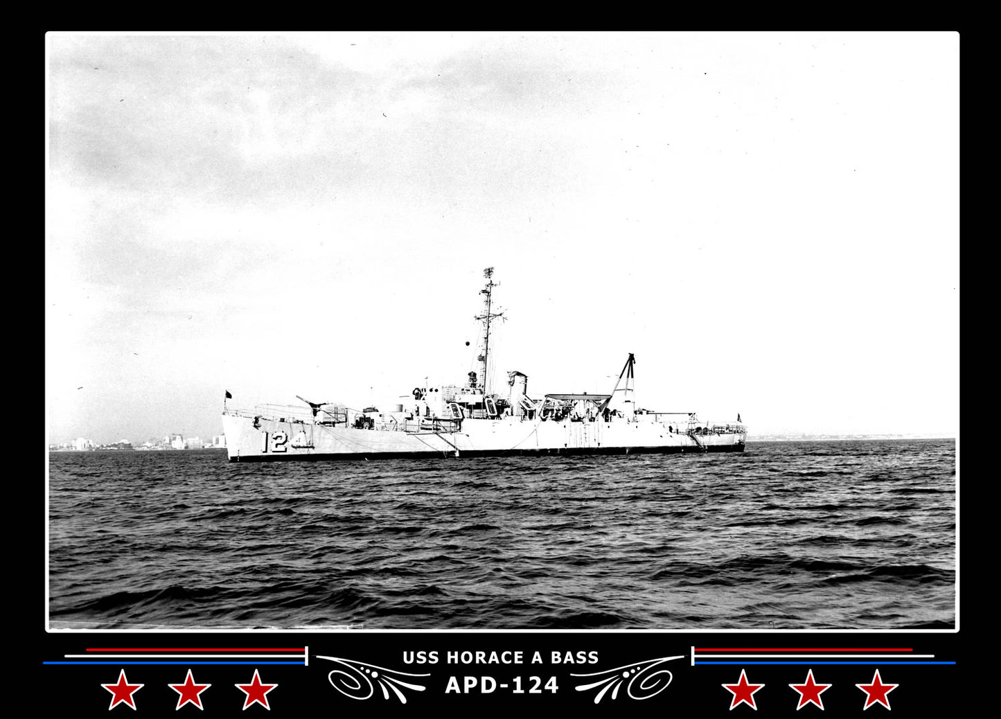 USS Horace A Bass APD124 Canvas Photo Print
