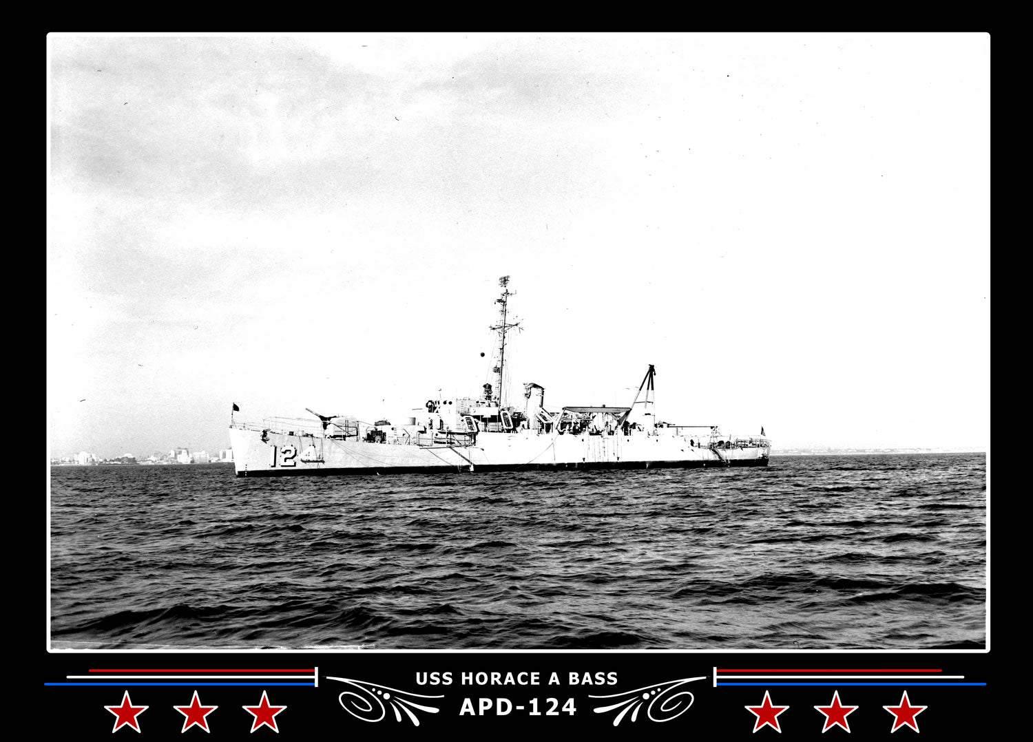 USS Horace A Bass APD124 Canvas Photo Print