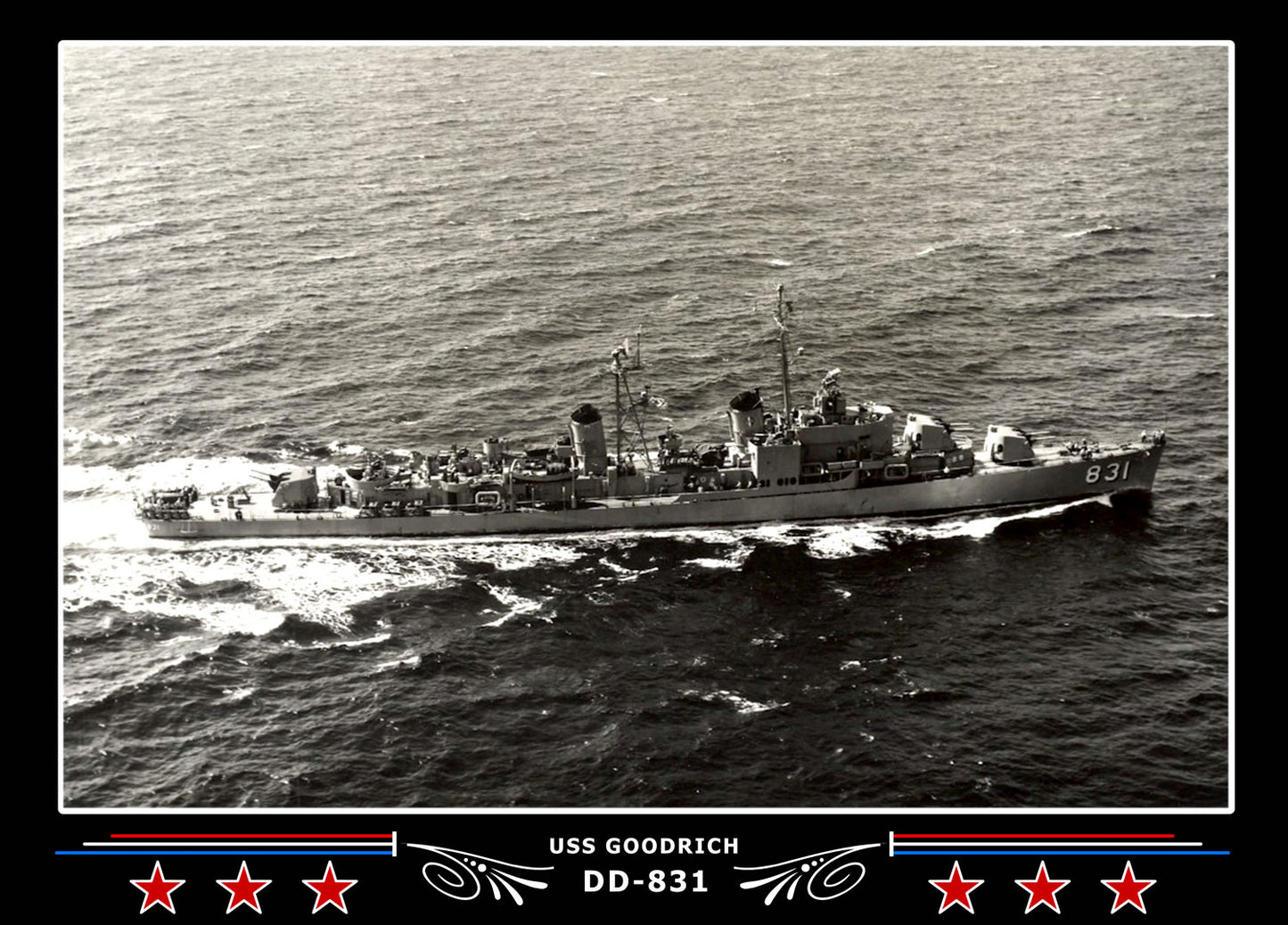 USS Goodrich DD-831 Canvas Photo Print