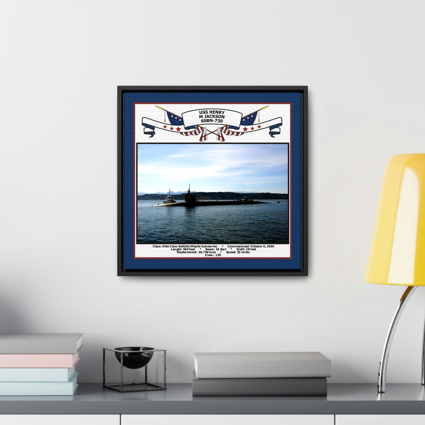 USS Henry M Jackson SSBN-730 Navy Floating Frame Photo Desk View