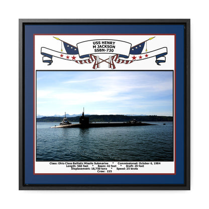 USS Henry M Jackson SSBN-730 Navy Floating Frame Photo Front View