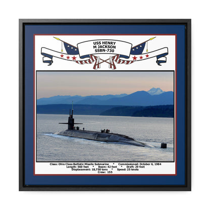 USS Henry M Jackson SSBN-730 Navy Floating Frame Photo Front View