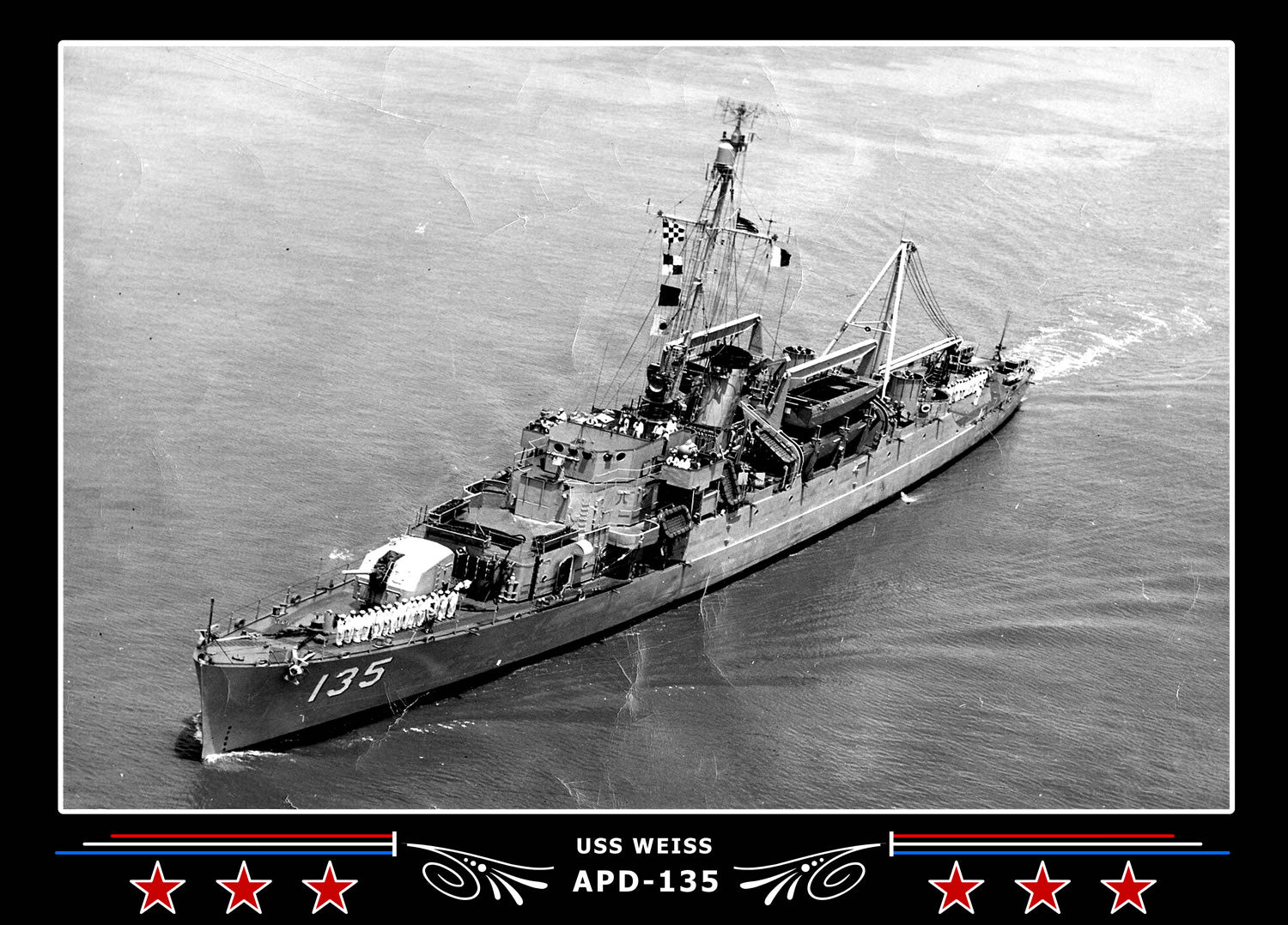 USS Weiss APD135 Canvas Photo Print
